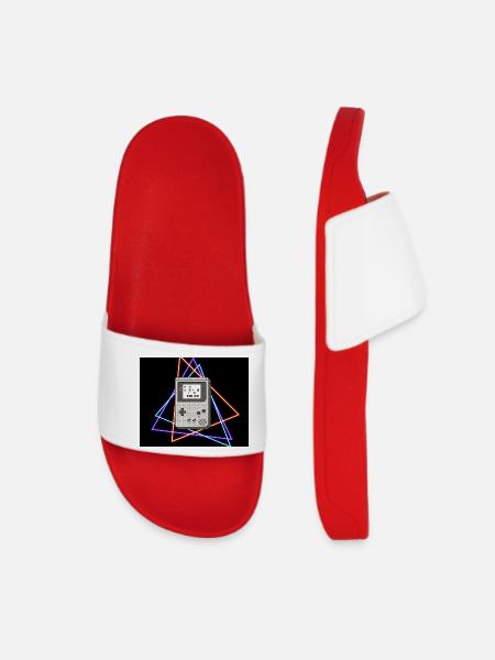 Retro Game Console Neon - Women’s Pool Sliders - red