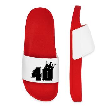 40 - Women’s Pool Sliders - red - Front