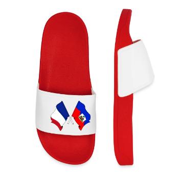 Drapeau de la France, Haïti - Claquettes Femme - rouge - Devant