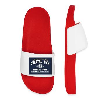 Overthink Gym Mental Gym Tee - Women’s Pool Sliders - red - Front