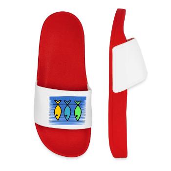 FISH. MEMORY. SARDINE. APRIL FOOL. SEA - Women’s Pool Sliders - red - Front