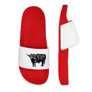 Highland Cattle - Frauen Badelatschen - Rot - Vorne