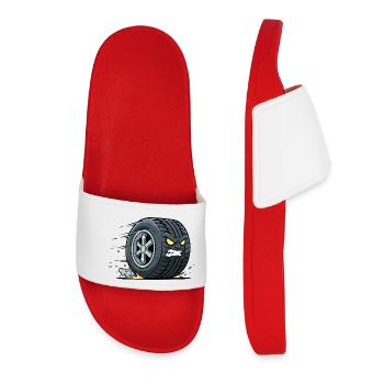 Pneu de vitesse avec un regard en colère - Claquettes Femme - rouge - Devant