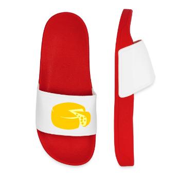 golden yellow cheese - Women’s Pool Sliders - red - Front