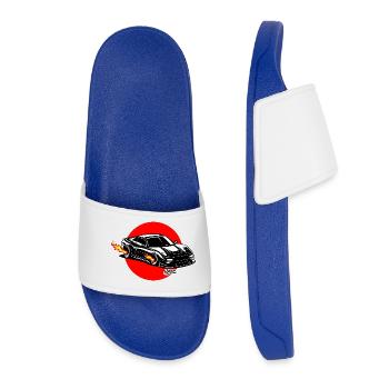 Inferno Turbo Car Burst - Women’s Pool Sliders - royal blue - Front