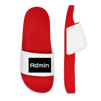 ADMIN Whitewords/Blackbackround - Frauen Badelatschen - Rot - Vorne