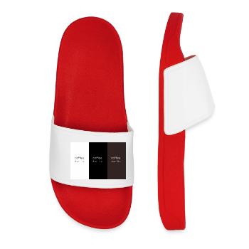 coffee. then life. – Minimalist contrast - Women’s Pool Sliders - red - Front