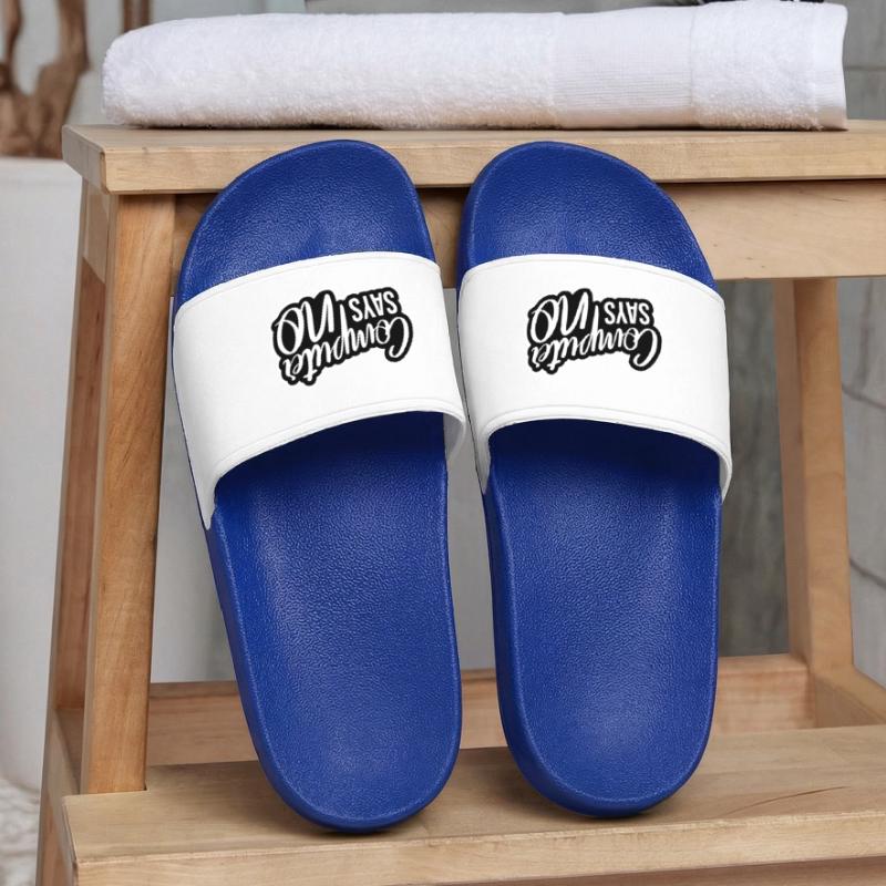 Computer Says No Funny Programmer Nerd Technique Women’s Pool Sliders