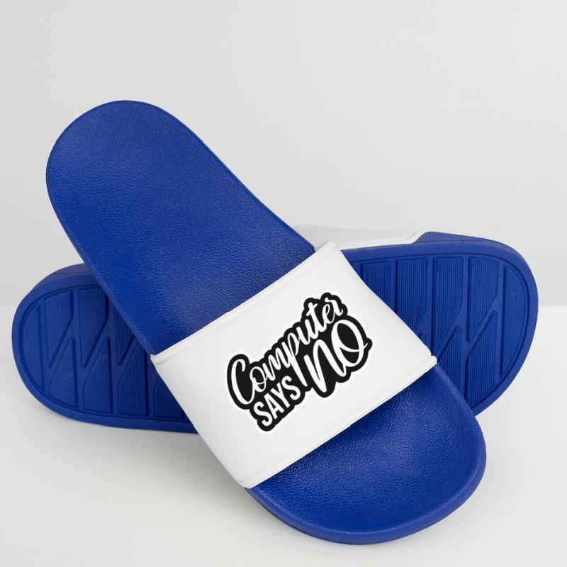 Computer Says No Funny Programmer Nerd Technique Women’s Pool Sliders