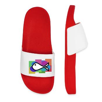 FISH. MEMORY. SARDINE. APRIL FOOL. SEA - Women’s Pool Sliders - red - Front