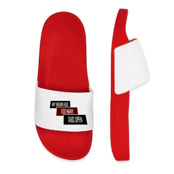 My Brain Has Too Many Tabs Open Lustig Grübeln - Women’s Pool Sliders - red - Front