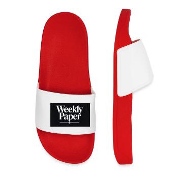 Weekly Paper World Globe - Women’s Pool Sliders - red - Front