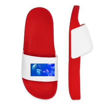 Motif de méduse bleue - Claquettes Femme - rouge - Devant