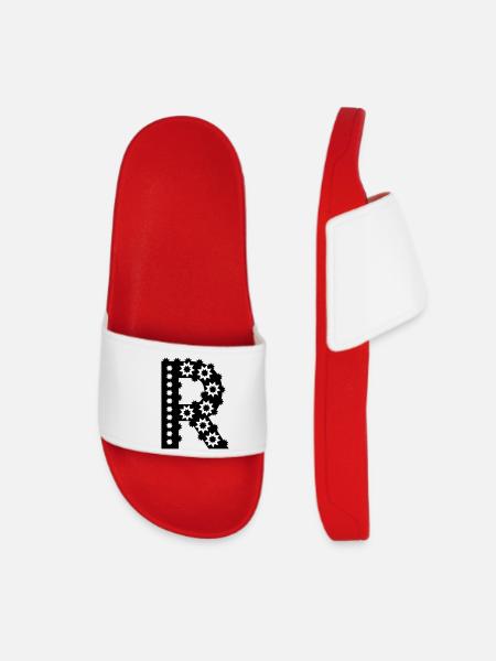 Buchstabe R - Frauen Badelatschen - Rot