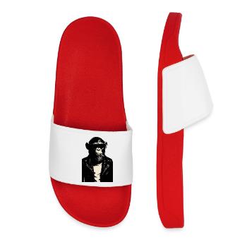 Monkey Rebel Leather Jacket - Women’s Pool Sliders - red - Front