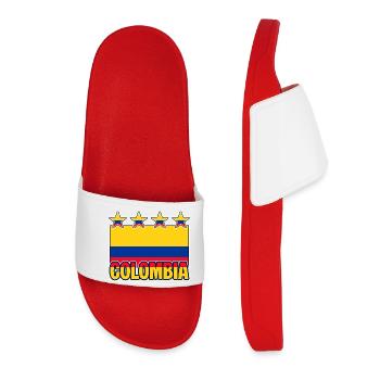 Colombian Flag Colombia Funny - Women’s Pool Sliders - red - Front
