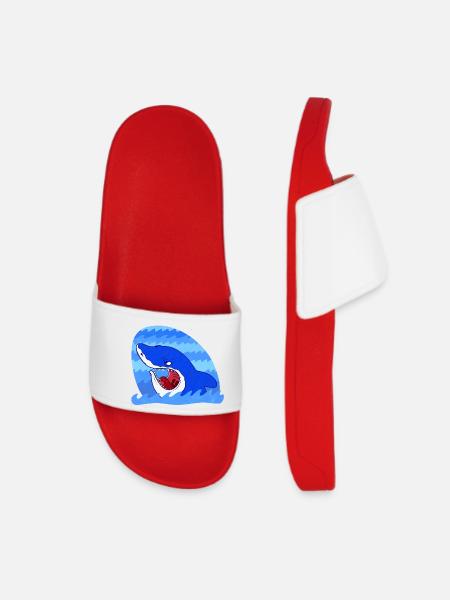 Grim Shark - Women’s Pool Sliders - red