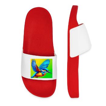 martin-pêcheur - Claquettes Femme - rouge - Devant