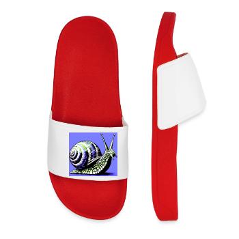 Escargot - Claquettes Femme - rouge - Devant