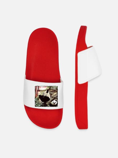Panda mode on - Women’s Pool Sliders - red