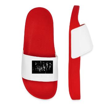Sauver notre silhouette de forêt de la nature - Claquettes Femme - rouge - Devant
