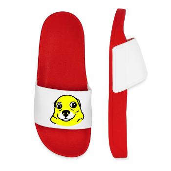 Ängstlicher Hund im Pop Art Stil - Frauen Badelatschen - Rot - Vorne