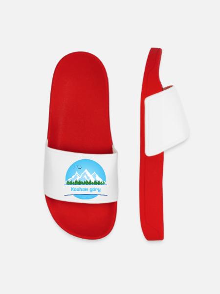 I love mountains - Women’s Pool Sliders - red