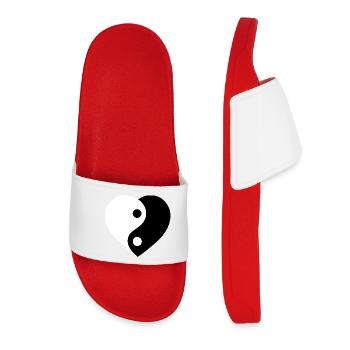 Yin and Yang Love Version :) - Women’s Pool Sliders - red - Front