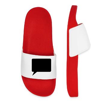 Personalize your own speech bubble comic - Women’s Pool Sliders - red - Front