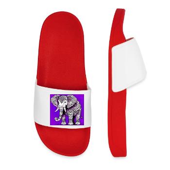 éléphant - Claquettes Femme - rouge - Devant