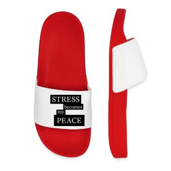 Le stress devient ma paix - Claquettes Femme - rouge - Devant