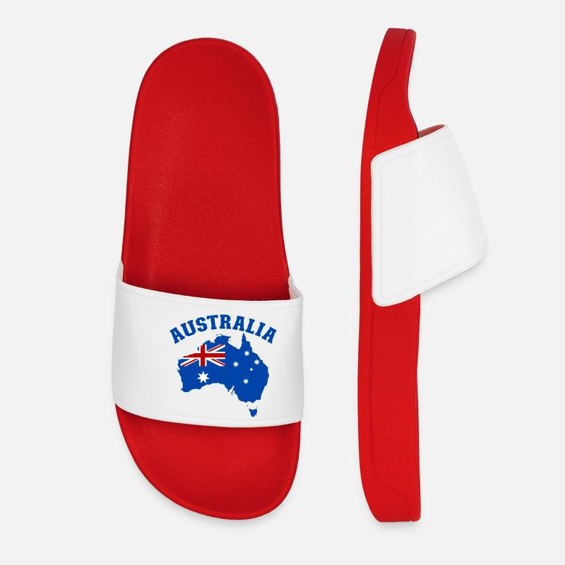 Australia Australia Flag - Women’s Pool Sliders - red