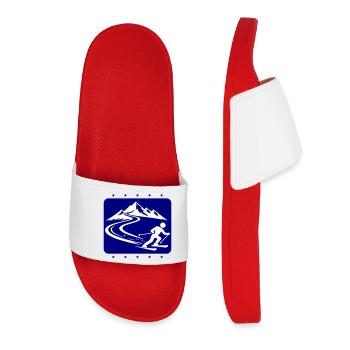 Montagnes de ski - Claquettes Femme - rouge - Devant
