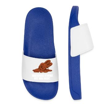 Pâques du lapin en chocolat - Claquettes Femme - bleu roi - Devant