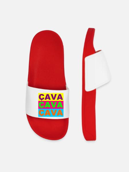 Cava Pop Triptyque - Claquettes Femme - rouge