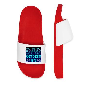 53rd birthday - Cycling Father October 1973 - Women’s Pool Sliders - red - Front