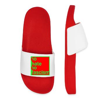 no hate no fascism - Women’s Pool Sliders - red - Front