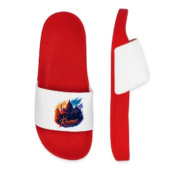 Rome Roma Capital Italy Silhouette Gift - Women’s Pool Sliders - red - Front
