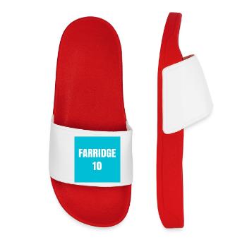 Deform UK Spoof Maillot de Foot Arrière - Claquettes Femme - rouge - Devant