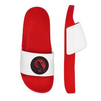 Night raven under red moon - Women’s Pool Sliders - red - Front