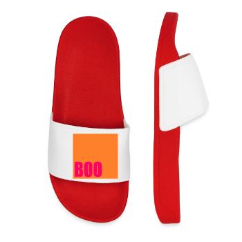 Halloween Sayings - Women’s Pool Sliders - red - Front