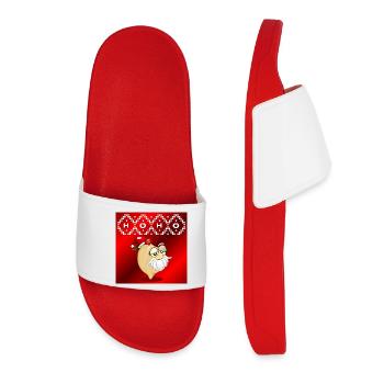 POIS CHICHES DU PÈRE NOËL - Claquettes Femme - rouge - Devant