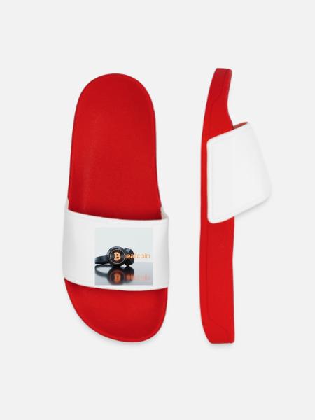 Beatcoin Headphones Crypto Vibe - Women’s Pool Sliders - red