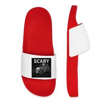 Voiture squelette effrayante - Claquettes Femme - rouge - Devant