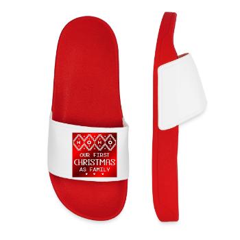 Premier Noël en famille - Claquettes Femme - rouge - Devant