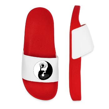Baum YinYang Balance - Frauen Badelatschen - Rot - Vorne