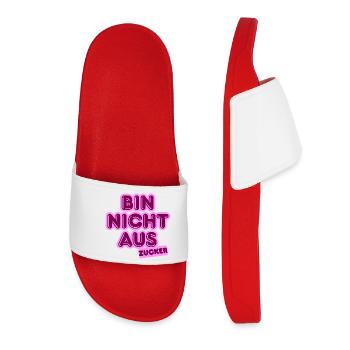 Bin Nicht Aus Zucker - Frauen Badelatschen - Rot - Vorne