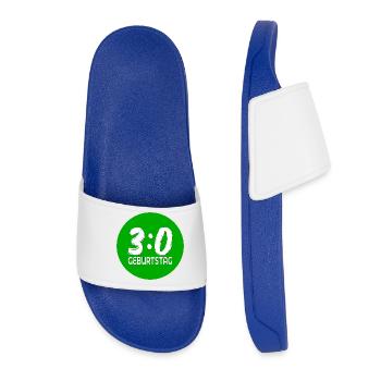 Football Thirty 30th Birthday - Women’s Pool Sliders - royal blue - Front