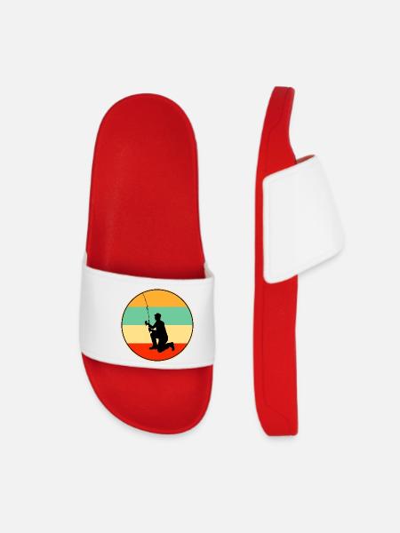 Papa Fisherman Retro Vintage Angelpapa - Frauen Badelatschen - Rot