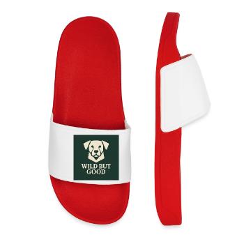 Design de chien sauvage mais bon - Claquettes Femme - rouge - Devant